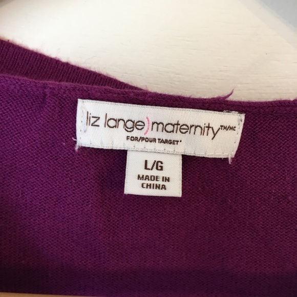 LIZ LANGE Colorblock Purple Sweater - Picture 3 of 4